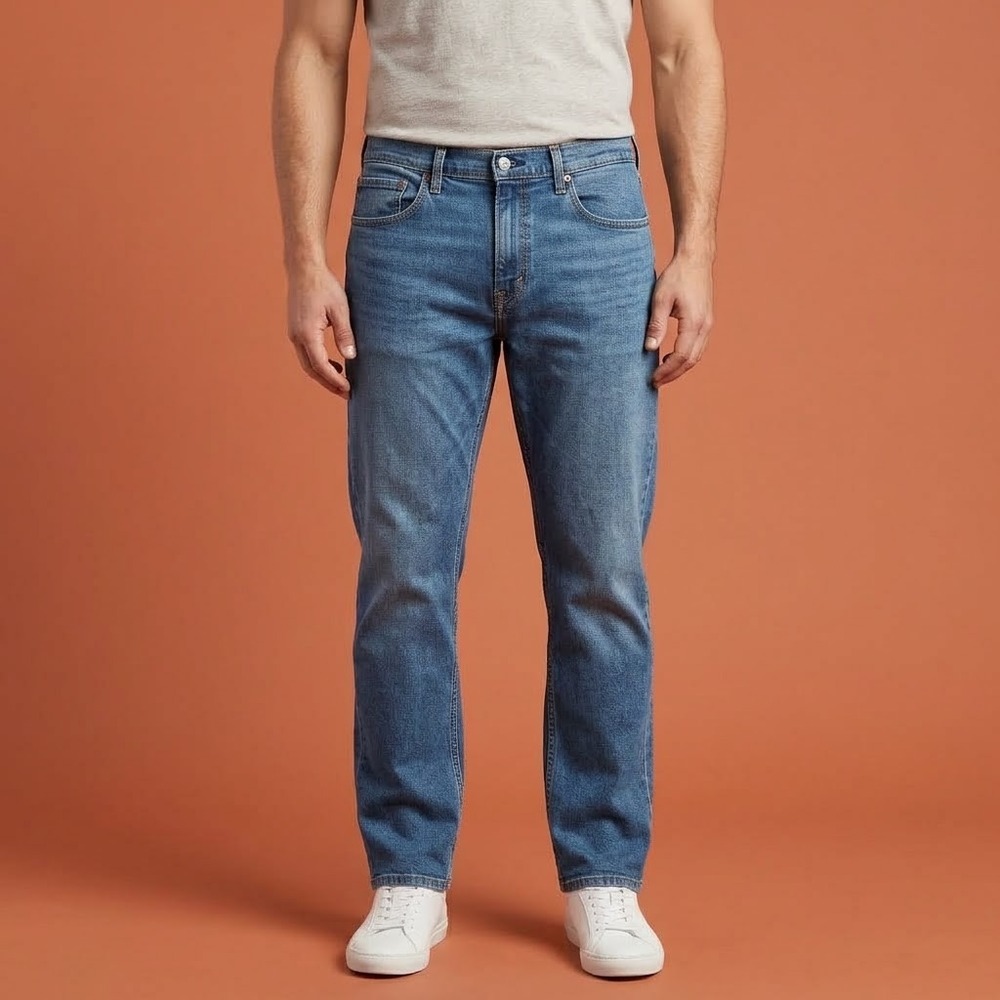 Levis 505 Regular Fit Jeans‎ Mens 36x30 Medium Wash Blue Straight Leg Cotton